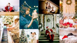 Musical Christmas Collage christmas collage wallpaper