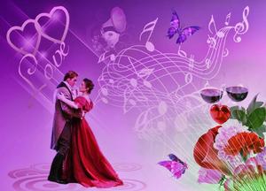 Musical Romantic Love In Purple romantic love wallpaper
