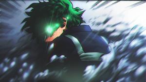 My Hero Academia’s Izuku Midoriya achieves his dream of becoming a hero with the help of All Might my hero academia wallpaper