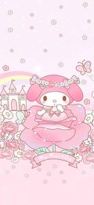 My Melody And Rose Flower my melody wallpaper