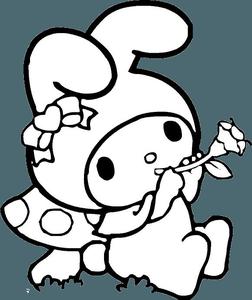 My Melody Coloring Outline my melody wallpaper