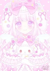 My Melody Enjoying a Cupcake my melody wallpaper