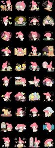 My Melody Expressionsand Activities Compilation Wallpaper