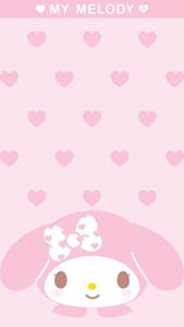 My Melody Heart Pattern my melody wallpaper