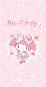 My Melody in a pink dress enjoying a beautiful day sanrio wallpaper