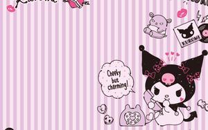 My Melody & Kuromi Engrossed in a Phone Activity my melody kuromi wallpaper