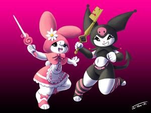 My Melody Kuromi In 3D my melody kuromi wallpaper