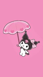 My Melody Kuromi With Cute Umbrella my melody kuromi wallpaper