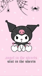 My Melody Kuromi With Spiders And Webs my melody kuromi wallpaper