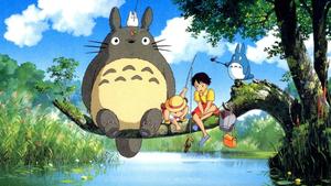 My Neighbor Totoro in a serene forest scene studio ghibli wallpaper
