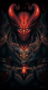 Mysterious Dark Devil in Full Armor dark devil wallpaper