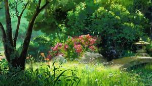Mystical Forest - A Breathtaking Studio Ghibli Background studio ghibli wallpaper