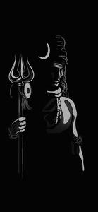 Mystical Monochrome Representation of Lord Bholenath in 3D Art. bholenath 3d wallpaper