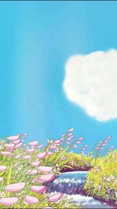 Mystical Town under the Starry Night Sky from Studio Ghibli Animation studio ghibli wallpaper