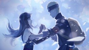 Naruto And Hinata In Winter Snow naruto and hinata wallpaper