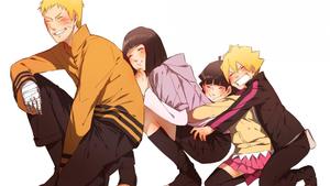 Naruto And Hinata With Children naruto and hinata wallpaper