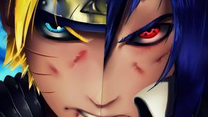 Naruto And Sasuke Close-Up naruto and sasuke wallpaper