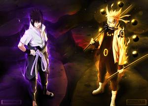 Naruto and Sasuke – Fierce Avowed Rivals  Wallpaper