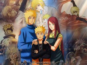 Naruto receiving comfort and support from his parents in Naruto Shippuden naruto shippuden wallpaper