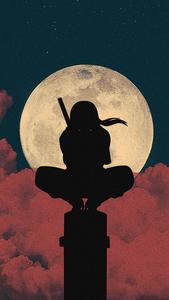 Naruto Shippudden Itachi PFP Artistic Silhouette itachi pfp wallpaper