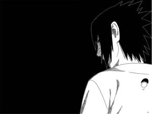 Naruto Shippuden Sasuke Uchiha Black And White PFP black and white pfp wallpaper