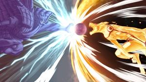 Naruto Uzumaki in Kurama Mode Battles Sasuke Uchiha in Susano Mode sasuke wallpaper