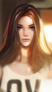 Natural Light Reflecting On A Beautiful Girl Cartoon beautiful girl cartoon wallpaper