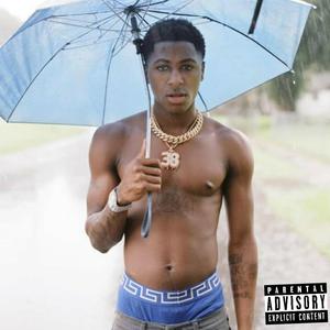 NBA Youngboy ducks under a blue umbrella in style nba youngboy wallpaper