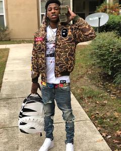 NBA YoungBoy looking cool in his Camo Jacket nba youngboy wallpaper