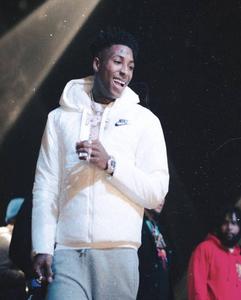 NBA Youngboy Showing Off His White Hoodie Jacket nba youngboy wallpaper