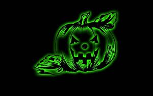 Neon Green Halloween Pumpkin halloween wallpaper