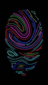 Neon Light Fingerprint Iphone Live iphone live wallpaper