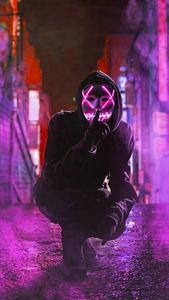 Neon Mask Men Phone men phone wallpaper