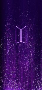 Neon Purple BTS Logo bts logo wallpaper