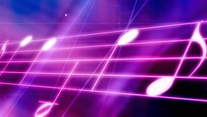 Neon Purple Gospel Musical Notes  Wallpaper