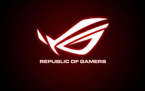 Neon Red Asus ROG Logo asus rog wallpaper