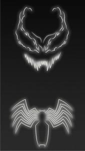 Neon White Venom Logos venom wallpaper