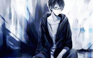 NERDY but FLY: A Stylish Anime Boy with Glasses anime boy wallpaper