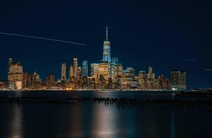 New York City Lights Reflection new york city wallpaper