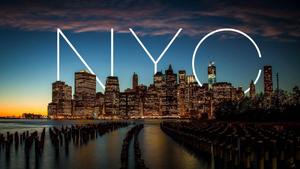 New York City with NYC text new york city wallpaper