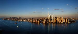 New York Skyline on Dual Monitors dual monitor wallpaper