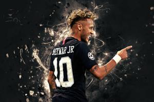 Neymar In Black Glitch Fan Art neymar wallpaper