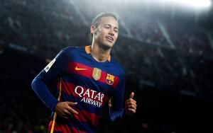 Neymar Showing His Enthusiasm for FC Barcelona neymar wallpaper