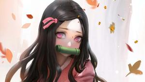 Nezuko in her iconic Demon Slayer attire nezuko wallpaper