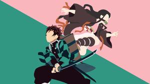 Nezuko Kamado, Tanjiro and Inosuke are ready to fight the demons! nezuko wallpaper