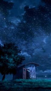 Night Sky Anime Scenery anime scenery wallpaper