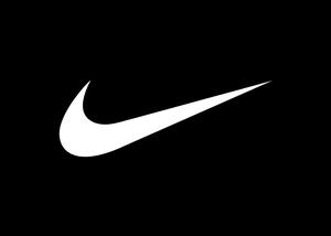 nike logo on a black background