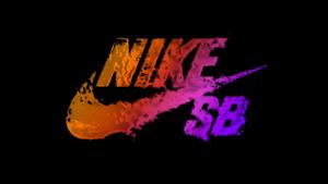 nike sb logo on a black background