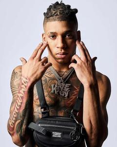 NLE Choppa Poses in a Stylish Outfit nle choppa wallpaper
