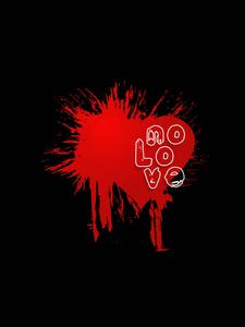No Love Blood Splatter Heart no love wallpaper